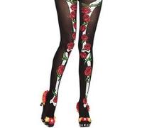 paire de collants jour de la mort fleuri femme - boland 87899 Multicolore G