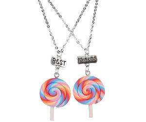 Paire de colliers d'amitié Best Friends avec pendentifs, Plastique,
