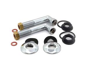 Paire de colonettes chromées droites - sortie femelle ANQUIER