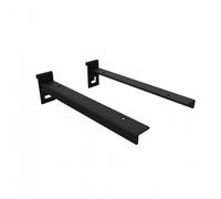 Paire de console pour tablette bois ou verre - longueur 30 cm - noir BOHNACKER