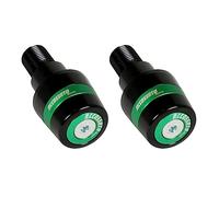 Paire de contrepoids Accossato avec insert coloré vert pour guidon avec filetage M16 X 1,5 pour Yamaha R 125 de 2008 à 2019 (CC 125)