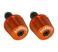 Paire de contrepoids Accossato orange pour guidon avec trou intérieur Ø de 12 mm à 20 mm pour Yamaha R1 de 1998 à 2019 (CC 1000)