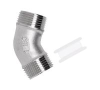 Paire de coudes à 45 degrés en acier inoxydable résistant à la température pour systèmes d'eau, raccords hydrauliques à paroi épaisse en acier inoxydable