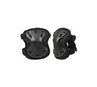 Paire de coudières noir avec coque rigide rivetée ergonomique