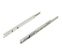 Paire de coulisses à billes KA 1730 HETTICH - Rainure 17 mm - L.400 mm - Acier zingué - Pour tiroir 250 à 410 mm - 30766 Zingué G