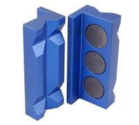 Paire de coussinets de mâchoires d'étau en aluminium de 10,2 cm pour le travail du bois, inserts de protection magnétiques non marquants compatibles avec étaux et pinces de travail du bois, 1 paire