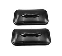 Paire de couvercles cylindriques en plastique noir, compatibles avec les accessoires de sorbetière et les raccords de machines à crème glacée molle, 2 pièces, largeur 18,5 cm