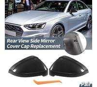 Paire De Couvercles De Rétroviseur De Remplacement En Fibre De Carbone Noire pour Audi A4 A5 S4 S5 Rs5 - Décoration De Protection De Miroir