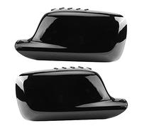 Paire de couvercles de rétroviseur gauche droit 51167074236 de haute qualité ABS noir de remplacement pour boîtier de rétroviseur latéral pour E46 323Ci 325Ci 328Ci E65 E66 Série
