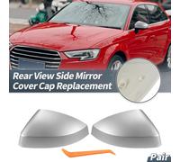 Paire De Couvercles De Rétroviseur Latéral De Voiture En Chrome pour Audi A3 S3 Rs3 8V - Remplacement Des Capuchons De Miroir De Protection - Décoration Et Finition