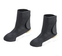 Paire de couvre-chevilles thermiques pour cyclisme, moto, hiver, coupe-vent, doublure en polaire, tissu extensible, noir, taille 29 x 24 cm