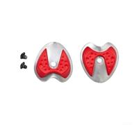 Paire de crampons de talon pour vélo de route Sidi - Rouge et argenté - ABS - Remplacement pour chaussures de cyclisme Sidi - Paire de crampons antidérapants en ABS de 41 mm pour (A)