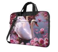 Paire de cygnes dans le lac Sac pour ordinateur portable 15,6 pouces Sacs d'ordinateur rembourré Housse pour homme et femme