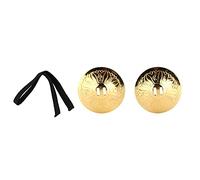 Paire de Cymbales à Doigts en Laiton Durables et Confortables à Porter avec un Beau Son Bande élastique Incluse Parfaites pour Les soirées de Danse du Ventre 5,4 cm