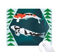 paire de deux poissons chinois tradition tapis de souris green pine tree tapis en caoutchouc