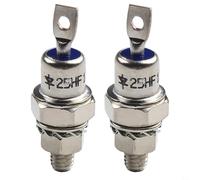 Paire de diodes redresseurs 25HFR120/25HF120 - 25 A - Diodes à montage sur goujon à forte surtension pour chargement de batterie, alimentations et contrôle du moteur