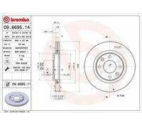 Set Disques et Plaquettes de Frein Avant Brembo pour Fiat Seicento 0.9 1.1