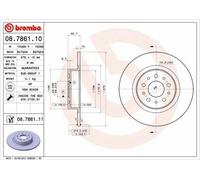 Brembo Disque de frein 8786111 arrière plein – 1 pièce