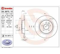PAIRE DE DISQUES DE FREIN BREMBO POST POUR VOLVO C30-C70 II-S40 II-V40-V50 MM280