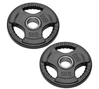 Paire de disques olympiques pour haltères et haltères | Bumper Plates Trou de 50 mm Disques Poids caoutchoutés de 2,5 kg à 20 kg (2 disques de 5 kg)