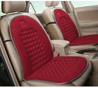 Paire de dossiers pour voiture, dossier massant à 92 billes, couleur unique: noir, gris, bleu - polyester 100 % (rouge)