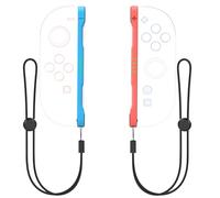 Paire de Dragonnes Switch 2 pour Joy-C 2, Accessoires Compatible avec Manette Nintendo Switch 2, Bleu clair/Rouge clair