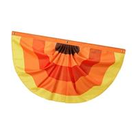 Paire de drapeaux de célébration d'automne 3,8 x 7,6 cm pour festival pliés à trois œillets - Décoration murale de jardin en polyester