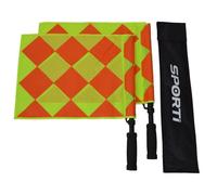 Paire de drapeaux de touche multi damiers Sporti France - jaune/orange - TU