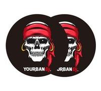 Paire de feutrine Yourban Dj YS 320 PIRATE BL Noir pour platines vinyles Vinyle