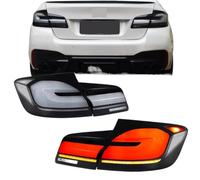 Paire de feux arrière dynamiques à LED compatibles avec les M/W Série 5 (2011-2017) 520i, 530i, 535i, 535d, 550i, F10 et F18 (feux freinage recul)(Pair of white)