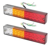 Paire de Feux Arrière Rectangulaires à 20led pour Remorque, Feu de Position Latéral Arrière étanche pour Camping-car, Camion et Camping-car