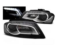 Paire de feux phares Audi A3 8P de 2008 a 2012 DRL led noir-27360992