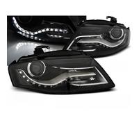 Paire de feux phares Audi A4 B8 de 2008 a 2011 Daylight DRL led noir-27361045