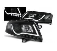 Paire de feux phares Audi A6 C6 4F de 2004 a 2008 noir Tube Light DRL xenon-27361084
