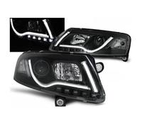 Paire de feux phares Audi A6 C6 de 2004 a 2008 Tube Light led LTI noir-27361083