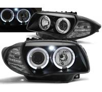 Paire de feux phares BMW Serie 1 E87/E81/E82/E88 de 2004 a 2011 angel eyes noir