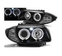 Paire de feux phares BMW Serie 1 E87/E81/E82/E88 de 2004 a 2011 angel eyes noir