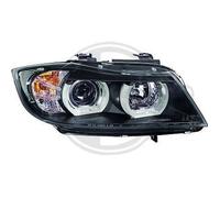 Paire de feux phares BMW serie 3 E90 berline 05-08 angel eyes noir (686)