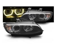 Paire de feux phares BMW serie 3 E92 / E93 de 2006 a 2010 angel eyes LED Yellow 3D DRL Noir - 42389157