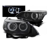 Paire de feux phares BMW serie 5 E60 / E61 de 2003 a 2004 xenon angel eyes CCFL noir-27361220