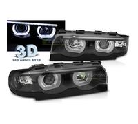 Paire de feux phares BMW serie 7 E38 94-01 angel eyes Led noir - 31514169