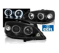 Paire de feux phares Opel Astra G 97-04 angel eyes CCFL noir-27361610