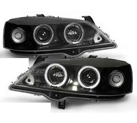 Paire De Feux Phares Opel Astra G 97-04 Angel Eyes Noir-27361613