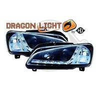 Paire de feux phares Peugeot 106 96-05 Daylight led noir (485)
