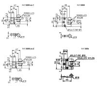 Paire de fiches à entailler réversible hauteur 55 mm chromé brillant STREMLER 3204.30.0 X 2