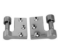 Paire de fiches à entailler réversible hauteur 55mm chromé mat - STREMLER - 3204.31.0 X 2 Blanc G