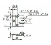 Fiches applique 3206-chromé mat ASSA ABLOY