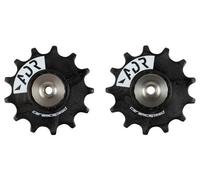 Paire de galets ceramicspeed alpha pour shimano m9100 noir