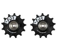 Paire de galets ceramicspeed alpha pour shimano rx827 rx822 et vtt 12v noir