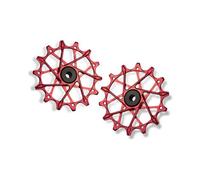 Paire de galets de derailleur garbaruk pour shimano 12v rouge